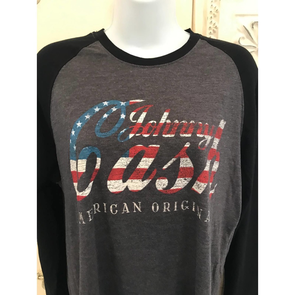 Johnny Cash American Original Flag T-shirt SzL